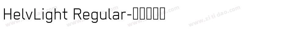 HelvLight Regular字体转换